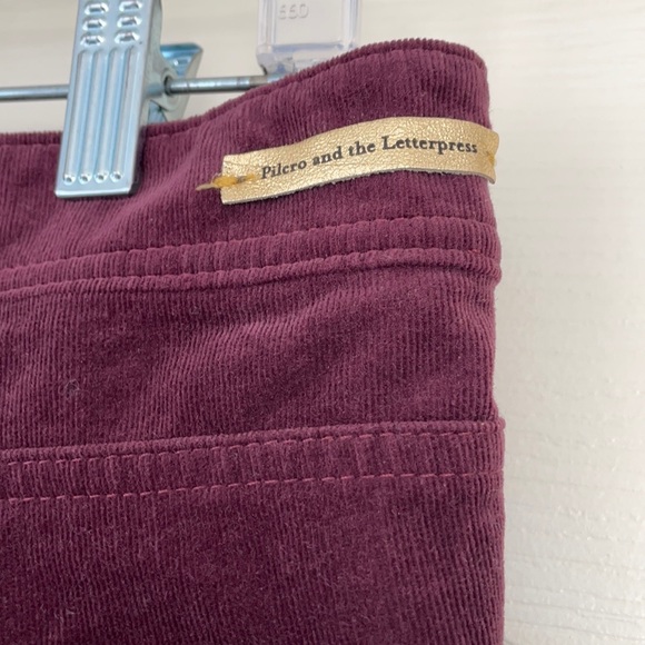 Pilcro & the Letterpress Mauve Curduroy Pants - Picture 4 of 12